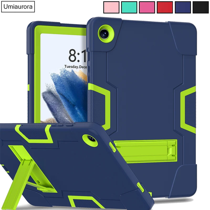 

Для Samsung Tab A A7 A8 A9+ A11+ Plus SM-X230 X210 X130 T220 S6 Lite 10,4 "Противоударный силиконовый чехол для планшета с подставкой Прочный чехол