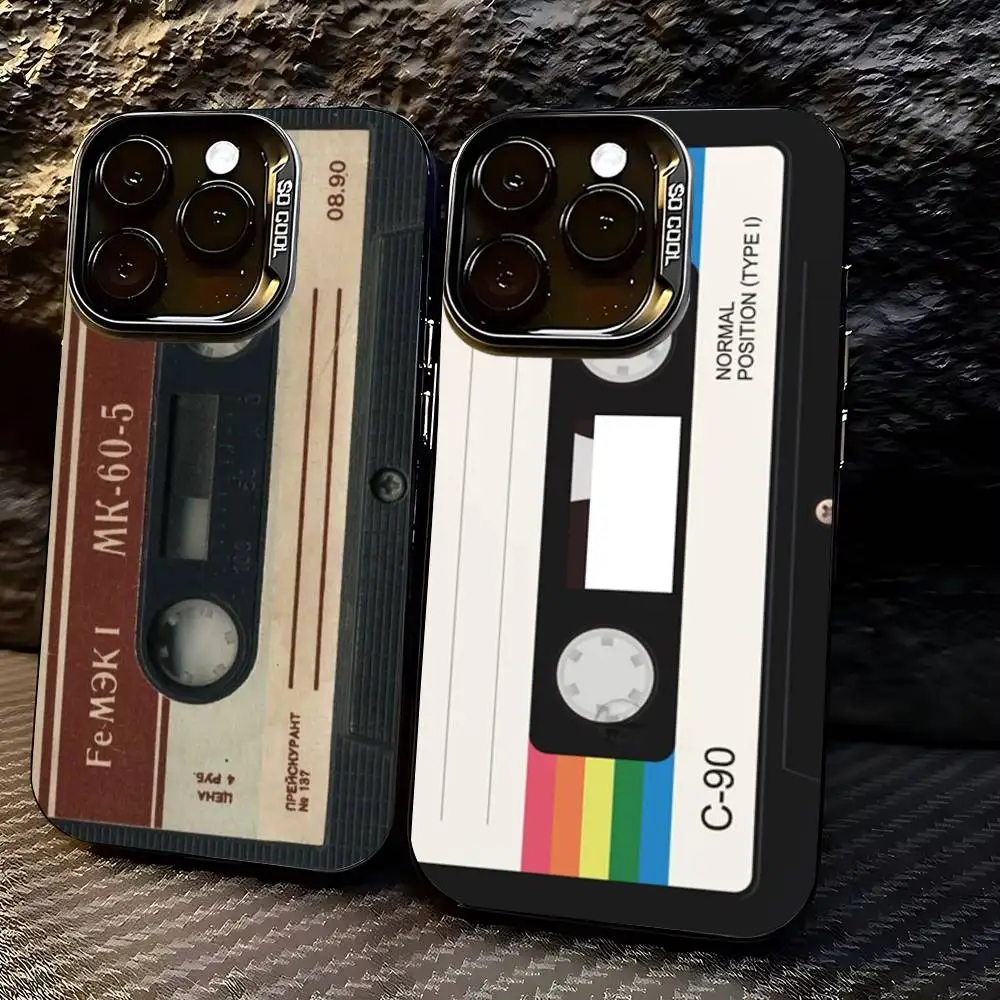 

Vintage Cassette Tape Retro Phone Case for iPhone 17 Air 16 15 11 12 14 13 Pro Max XS Shockproof Cover