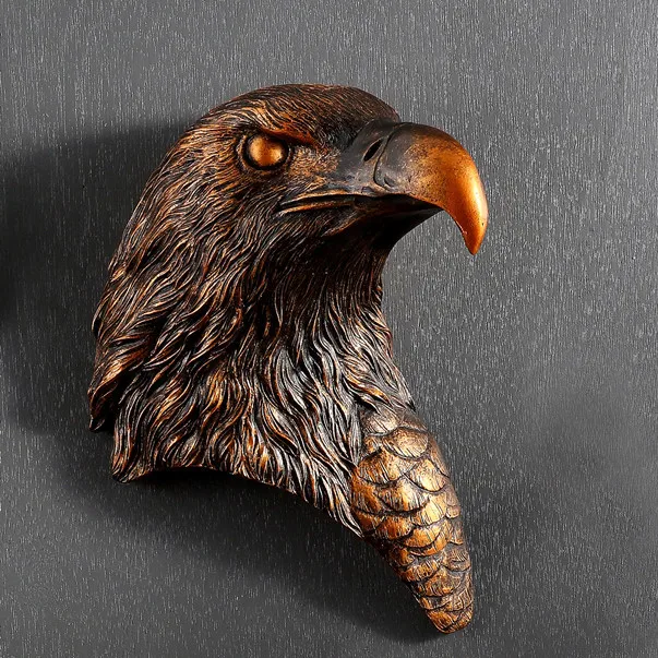 

Eagle head wall decoration pendant animal head style hanging home three-dimensional decoration retro
