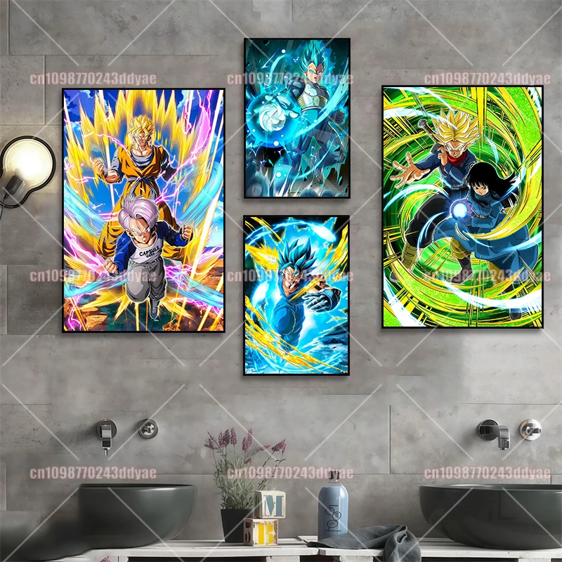 Adesivo de parede impresso lona mar dragon ball wukong brinquedos de lona decoração de arte de alta qualidade decoração de quarto infantil