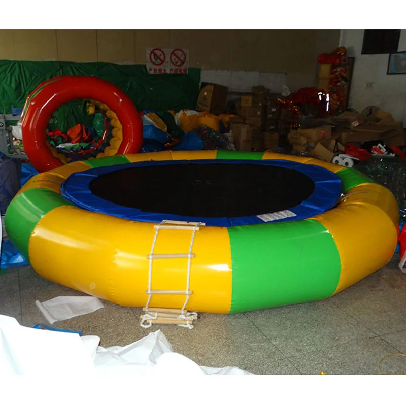 Water play equipment inflatable jump water trampoline water park game water jumping bed