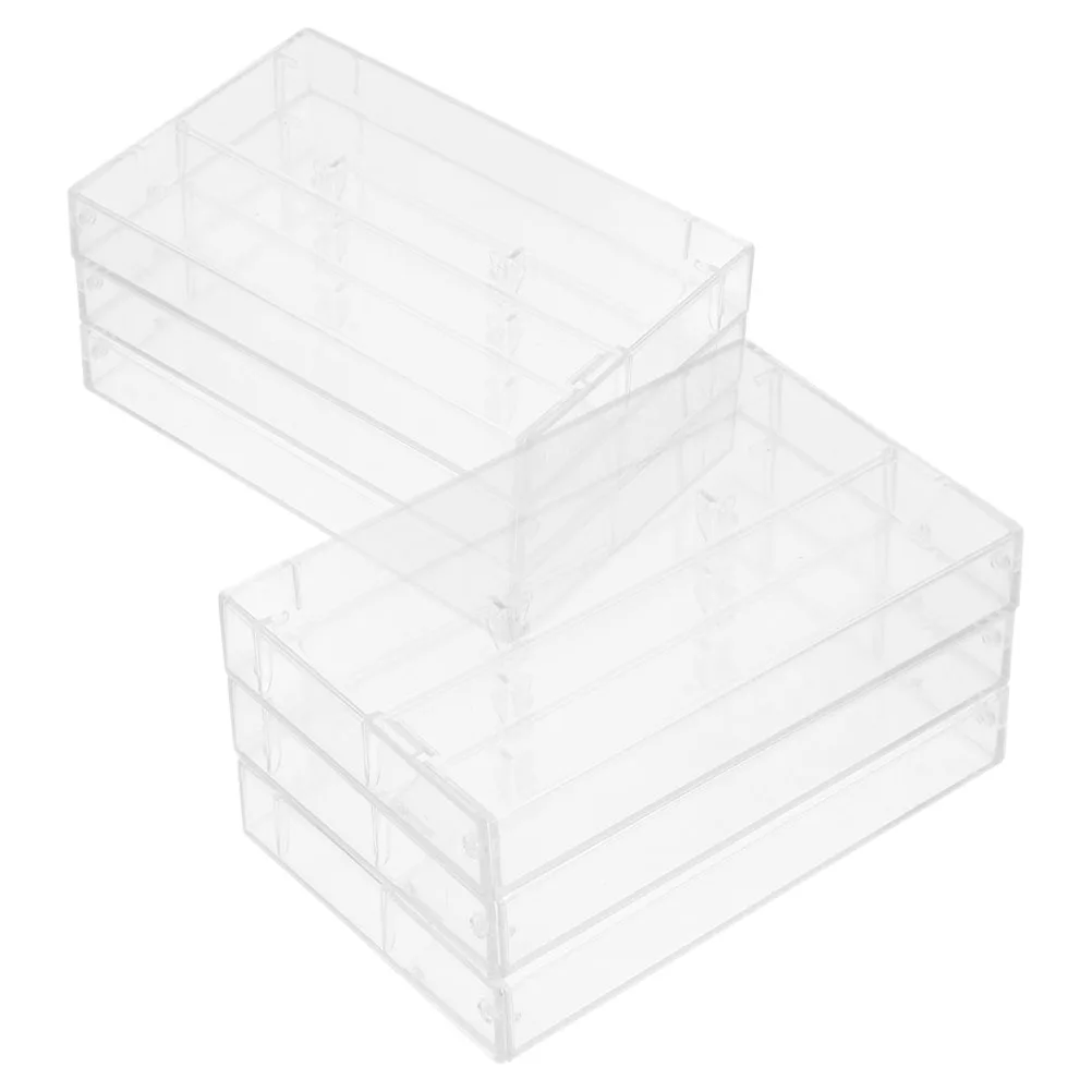 

6 Pcs Tape Cartridge Recording Holder Audio Cassette Display Case Cases Compact Storage Abs