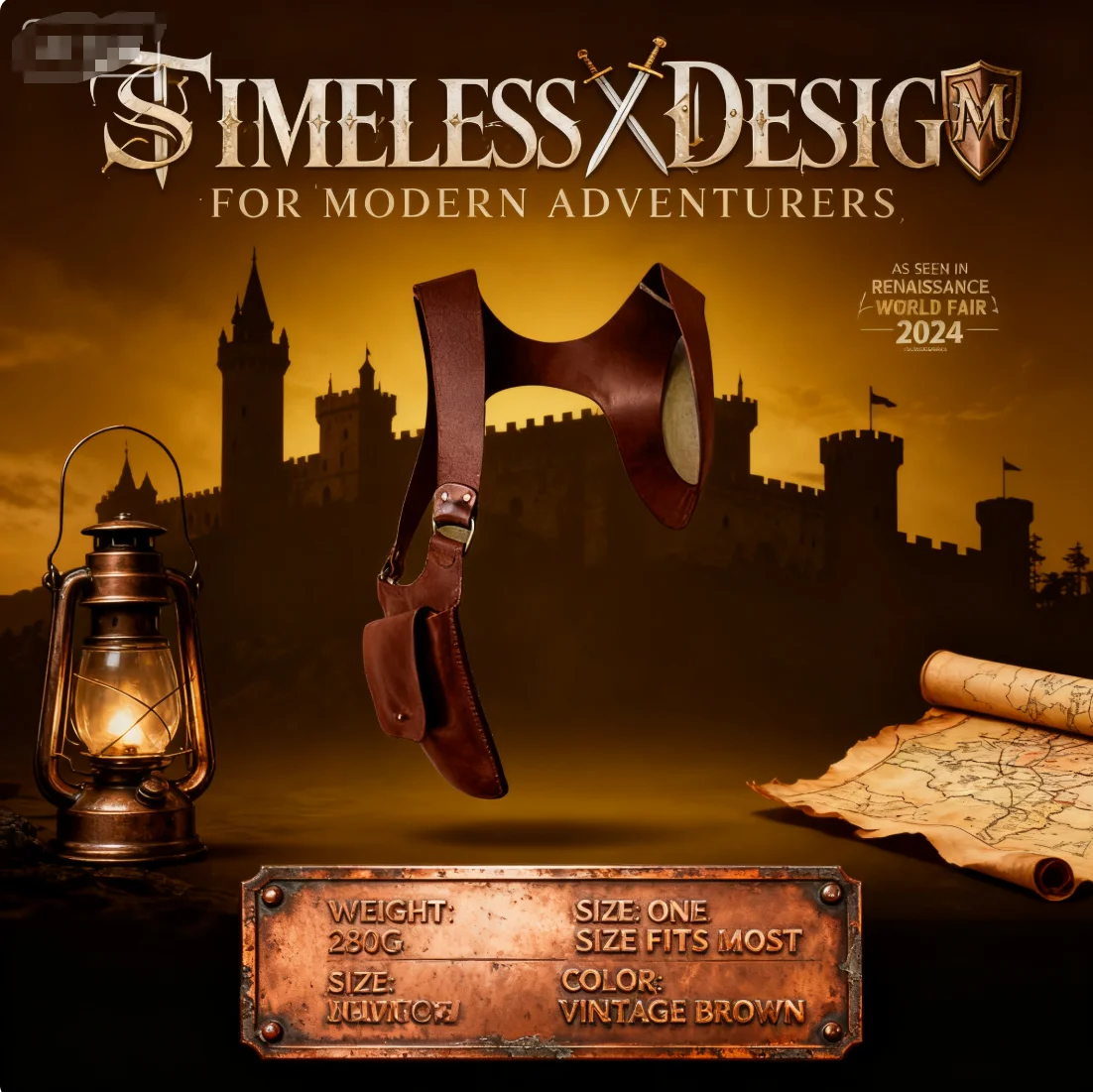 

Medieval Renaissance Crossbody Bag Adjustable COSPLAY Waist Bag