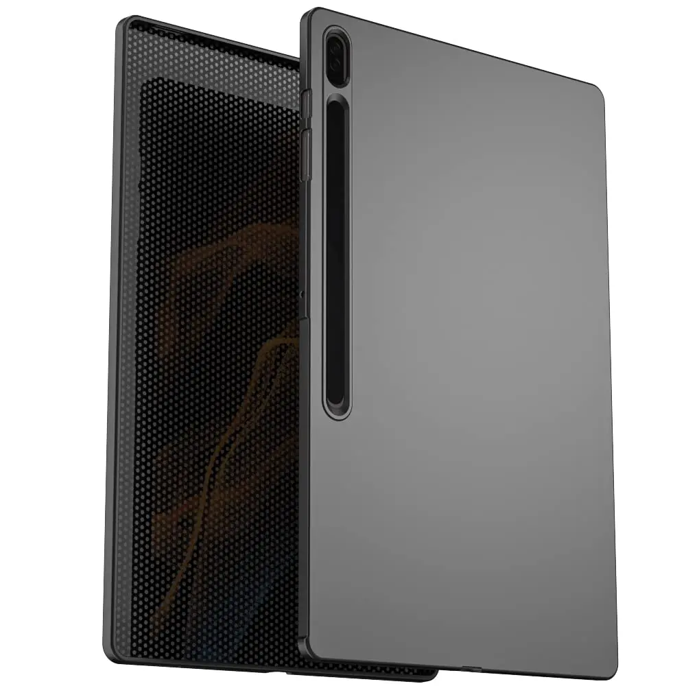 Soft Silicone Case For Samsung Galaxy Tab S8 Ultra 14.6 2022 SM-X900 SM-X906 X900 X906 Flexible TPU Shell Black Cover