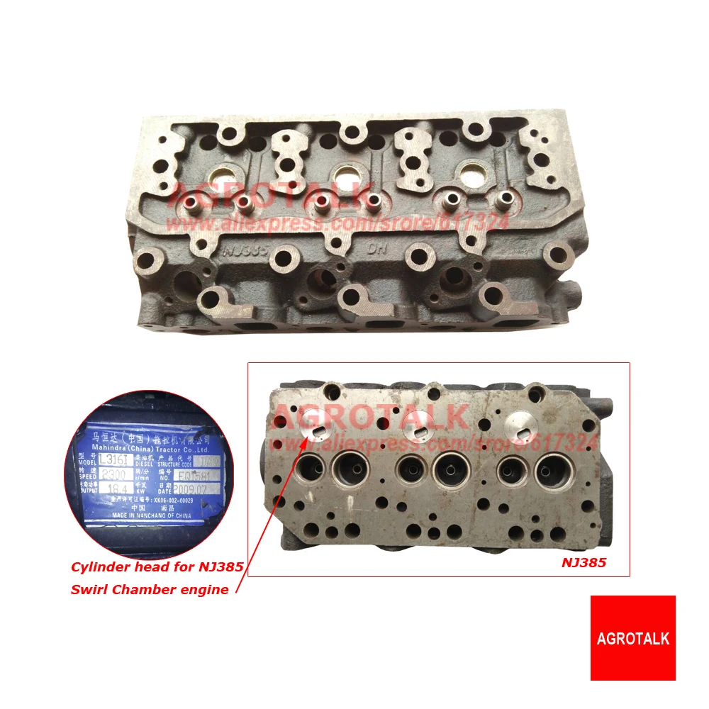 

NJ385.01.201 , Cylinder head for Lenar LE254 with engine NJ385 ( swirl chamber )