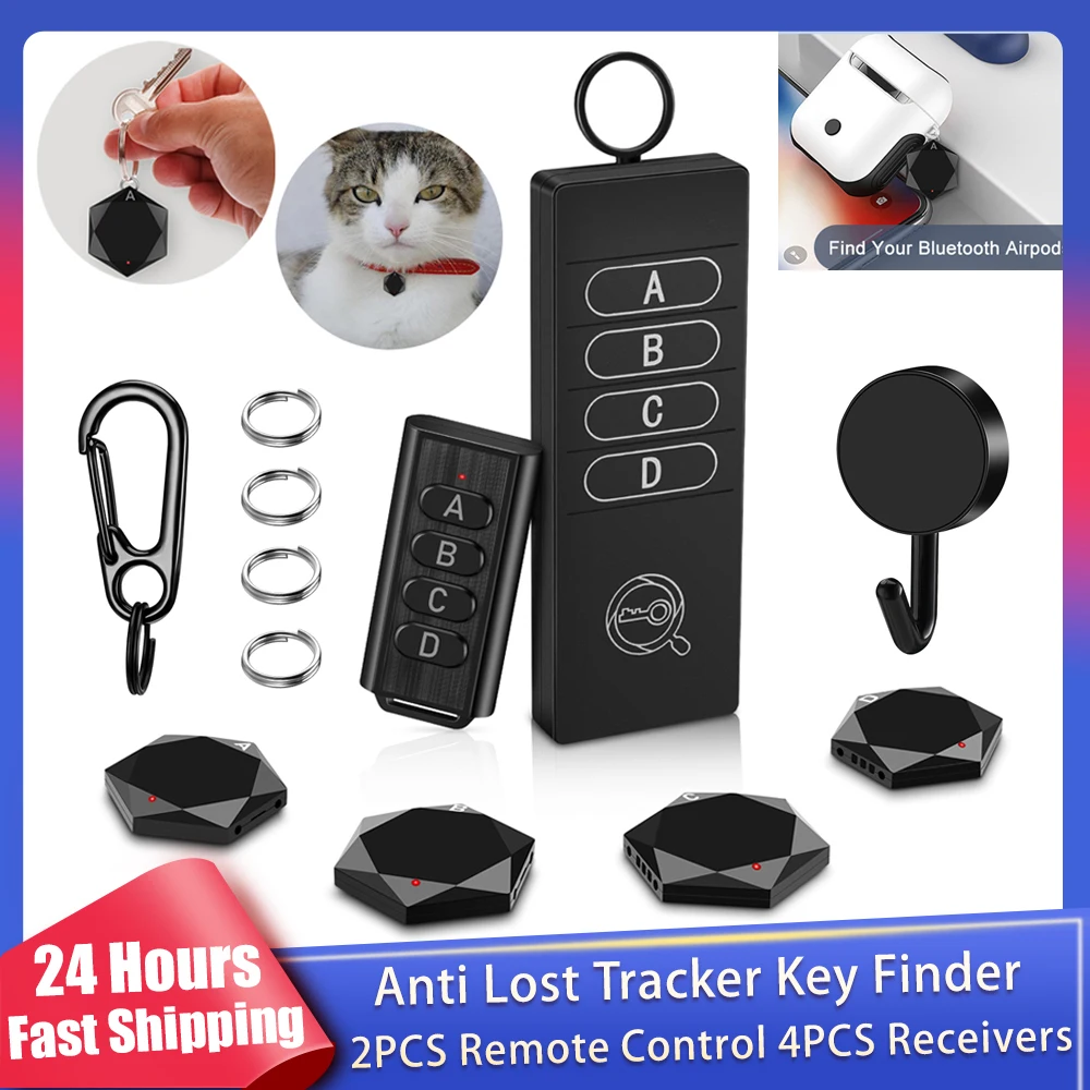 New Anti Lost Tracker Key Finder Locator Portable Wireless Smart Pet Wallet Tracker With 164ft Remote Control 4 Receivers