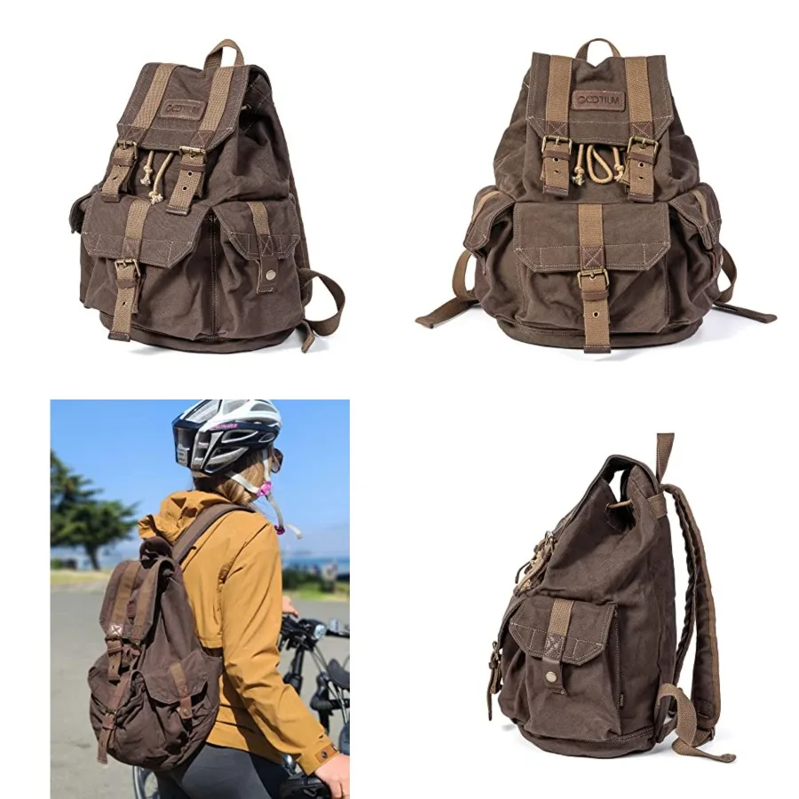 

21101KA-S Specially High Density Thick Canvas Backpack Rucksack