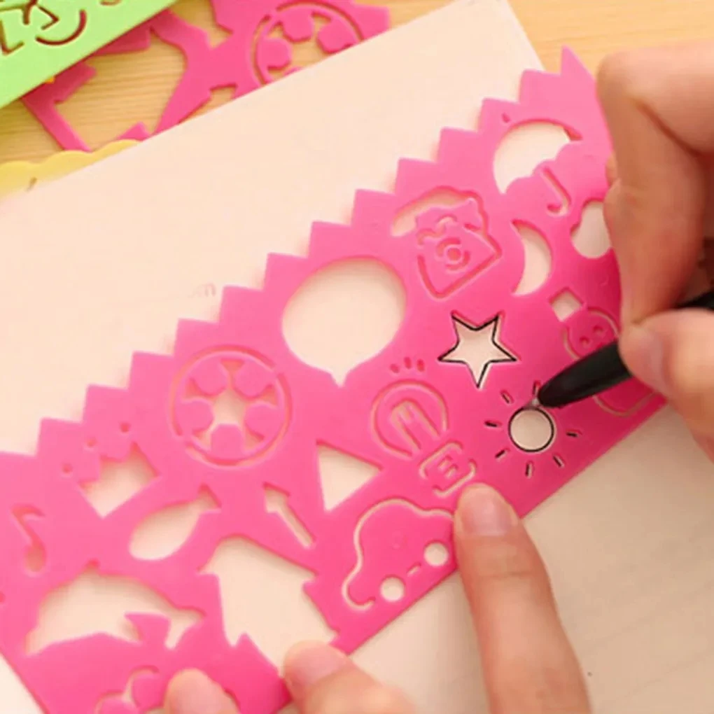 Линейка для рисования в виде мультяшного кота