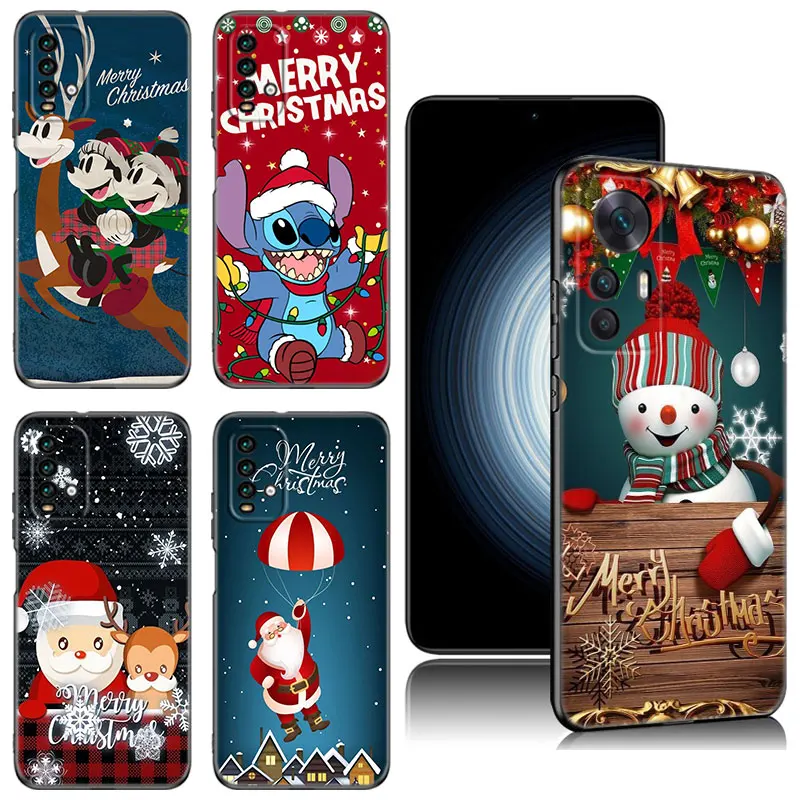 Merry Christmas Happy New Year Phone Case For Xiaomi Redmi 7A 8A 9A 10A 11A 9C 10C 12C 13C 11 Prime A1 A2 Plus 12 4G Note 9T 12R