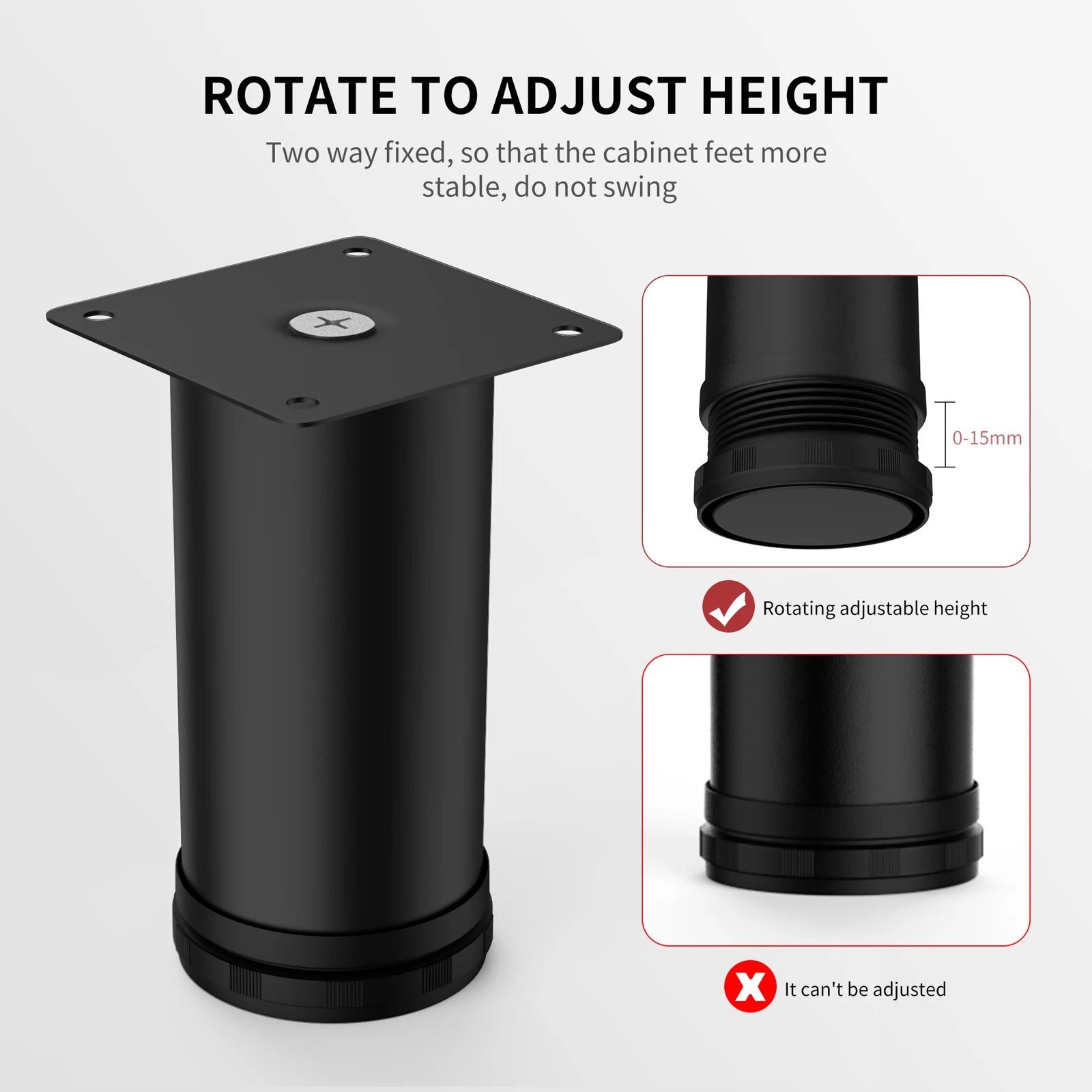 

1 шт. 5-15 см мебельные ножки из нержавеющей стали, металлические регулируемые ножки, для ножек стола шкафа, дивана, сменные мебельные ножки