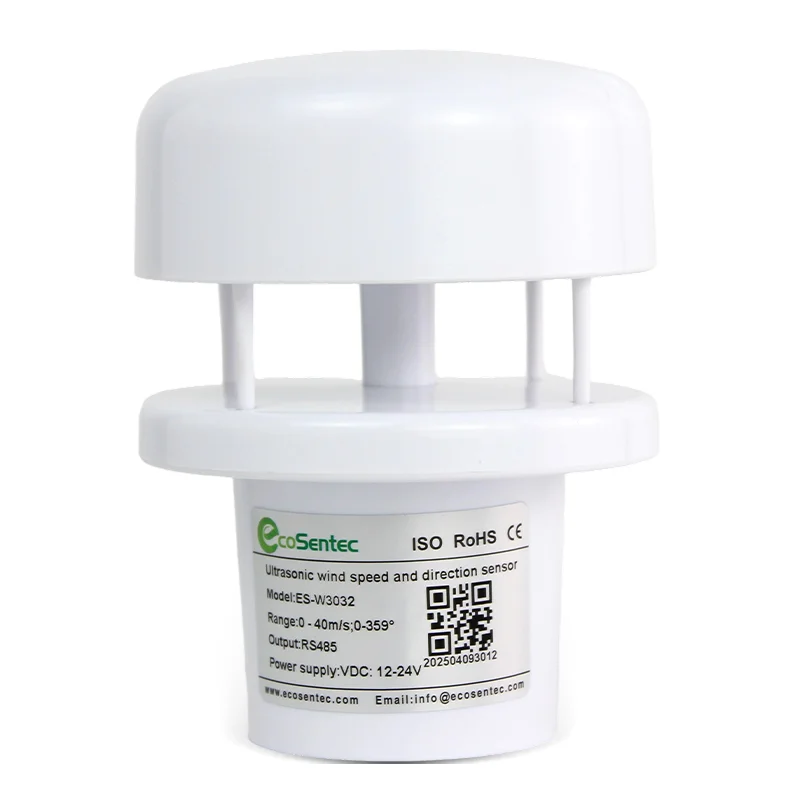 Lightweight ABS aluminum miniature ultrasonic wind speed and anemometer for weather monitoring