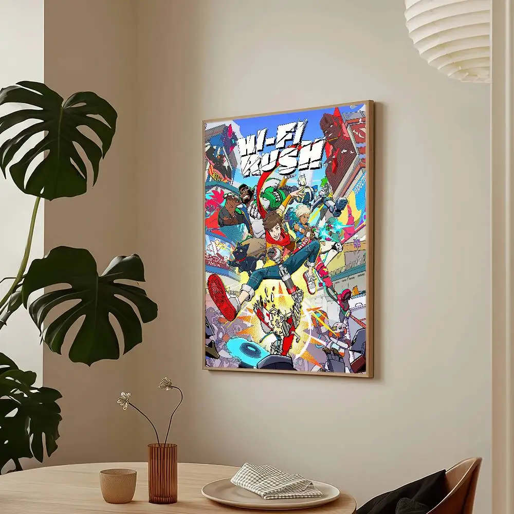 لوحات زخرفية لملصق Hi-Fi RUSH مناسبة لغرف المعيشة وغرف النوم والمكاتب والحانات