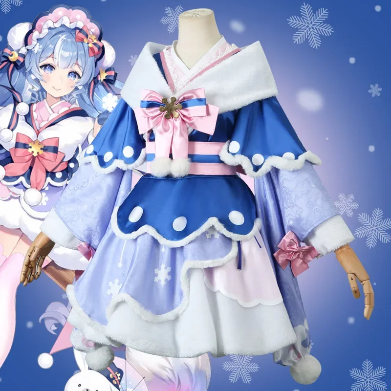 Cosplay Miku Cosplay Halloween Role Play Party Uniform Cute Dress Halloween Winter 2023 Snow Miku S-2xl BS6983