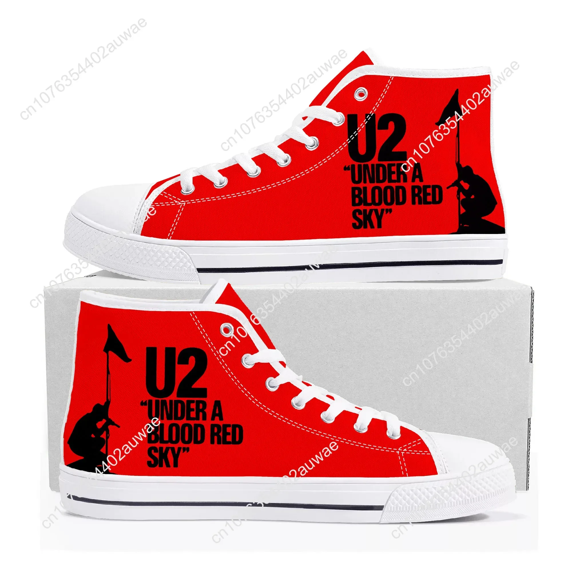 U2-Baskets en toile Rock Band pour hommes et femmes, chaussures de couple décontractées, chaussures personnalisées, mode punk, haut, haute qualité, adolescent, rencontre