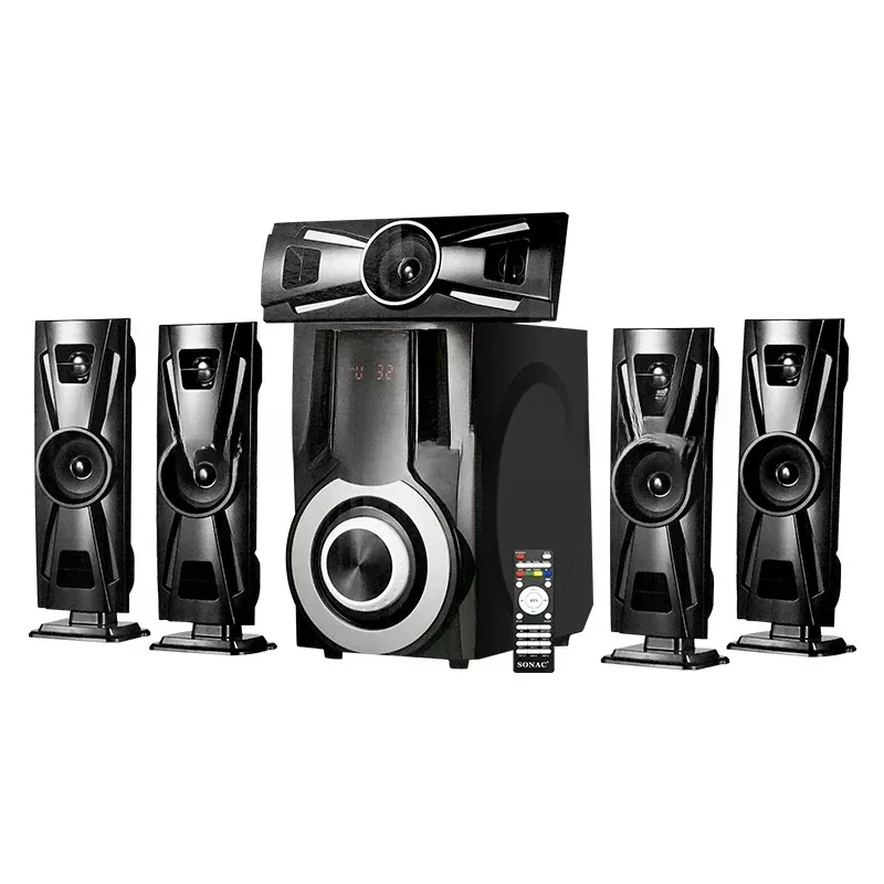 High Glass Bass Hifi Surround Sound 5.1 Speaker TG-1005 5.1 Channel Home Theater Systems