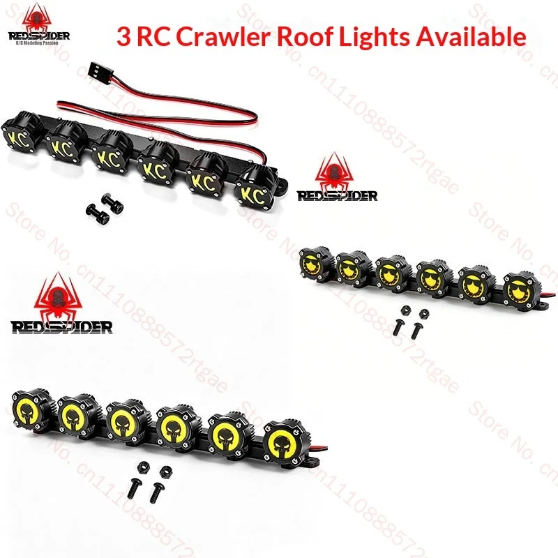 RS Red Spider 1/8 1/10 Remote control climbing off-road vehicle AXIAL Ruitai CH3 Three Modes TRX4 yikong KC Roof Light R547 Rc