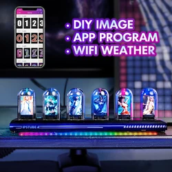 IPS Full Color Display Nixie Tube Atmosphere Light Multi-Color Gamut DIY LED Electronic Table Lamp Desk Decorate Christmas Gift