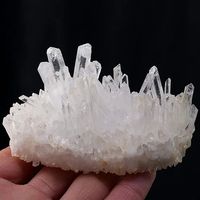 Natural White Crystal Custer Primitive Stone Crystal Flower Mineral Specimen Piece High Penetration Healing Stone Home Deco