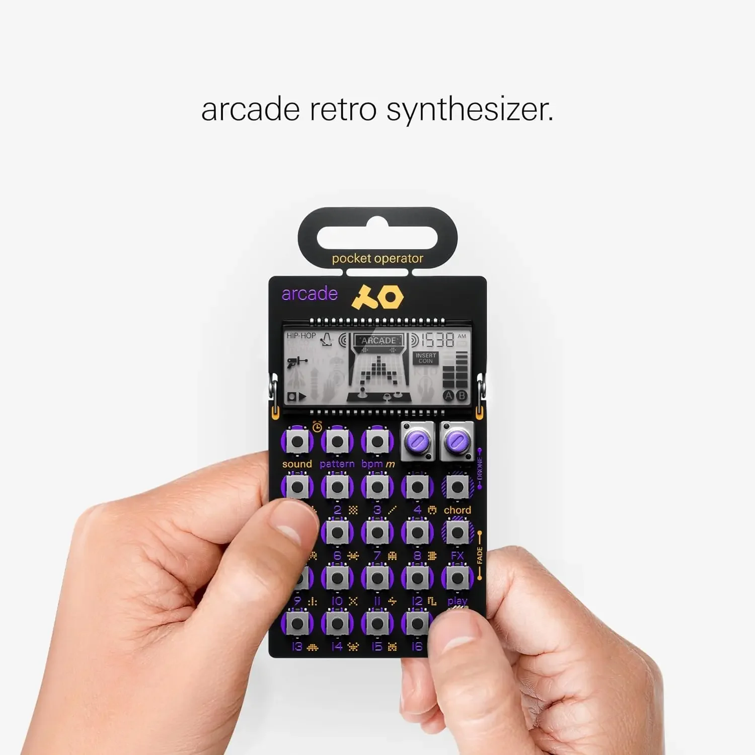 Pocket Operator PO-20 Arcade, Synthesizer and Sequencer, with Parameter Locks, Chord Control and Punch-in Effects