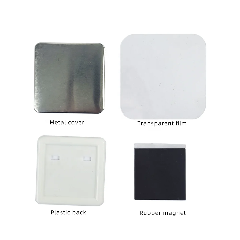 

Square Photo Fridge Magnet Maker Machine With Picture Cutter DIY Custom Badge Maker Includes 100 Sets Of Consumables