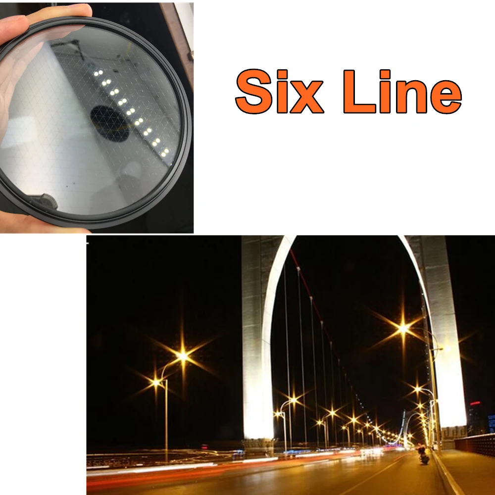 Filtro transversal da lente do filtro da estrela de 95mm 105mm para a linha da câmera 4/6/8 de dslr