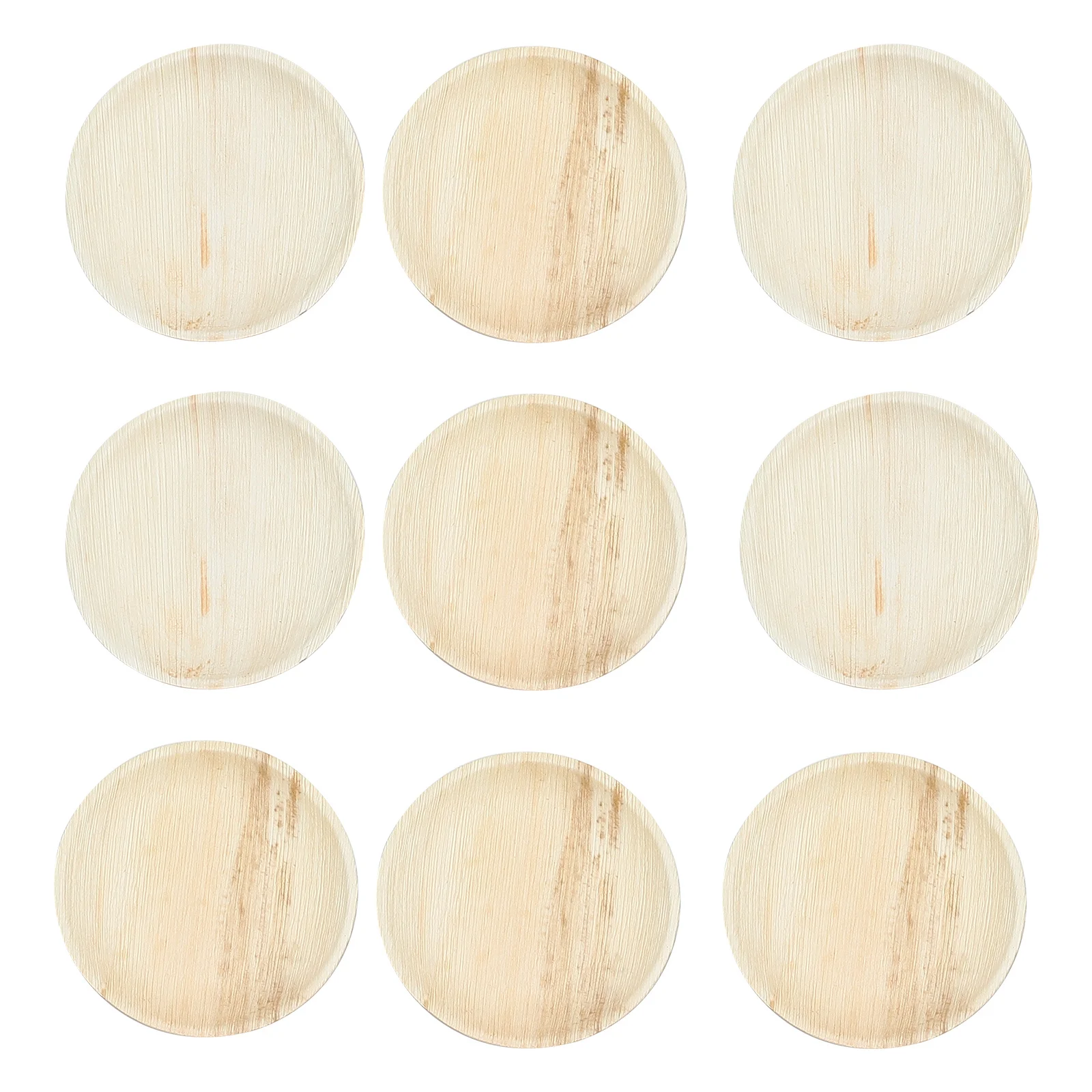 

3 Pcs Palm Leaf Plate Food Tray Colored Plates Wooden Trays for Serving Platters