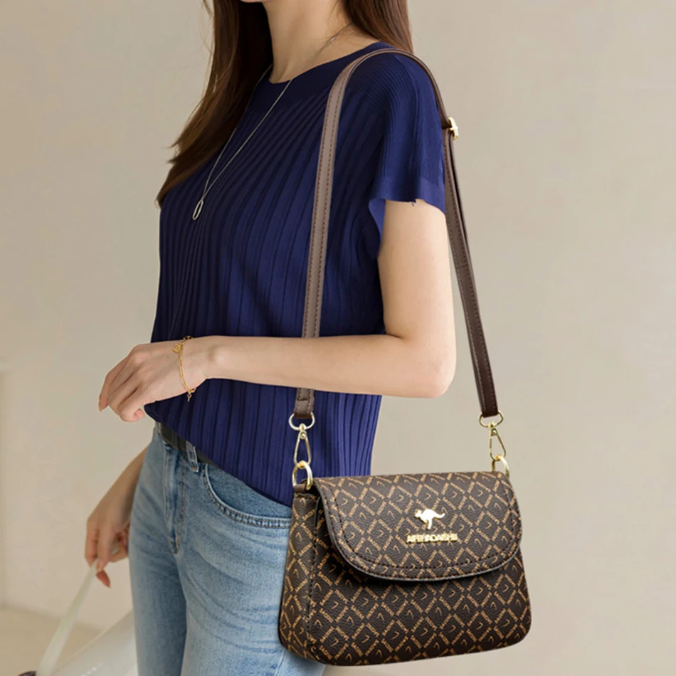 Retro Fashion Print HIgh Quality Handbag Purse Women Casual Crossbody Bags for Women Shoulder Bags Luxury Ladies Tote 2024