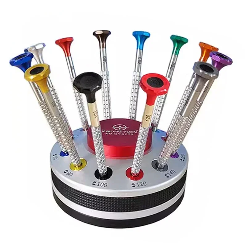 GY0270 Watch Repair Tool Watch Screwdriver One Word Non-slip Arc Non-marking with Ball Bearing S2 Steel Watch Precision