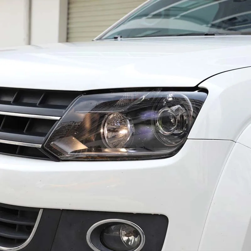 For Volkswagen Amarok 2011-2022 Black Headlight Decorative Film Car Protective Film PVC Sticker Accessorie 2 Pcs
