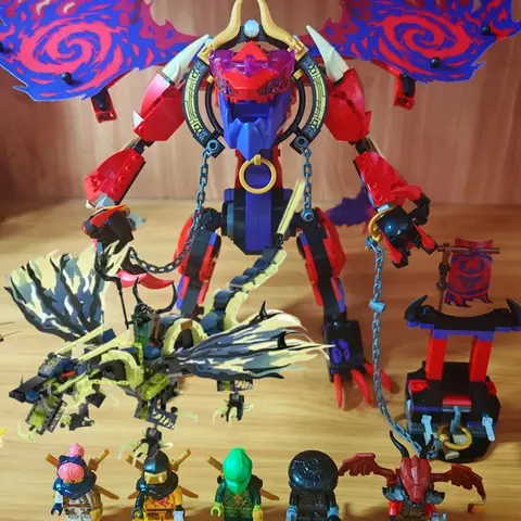 새로운 시리즈 골든 울트라 드래곤 썬더팡 드래곤 카오스 빌딩 블록 피규어 브릭 장난감 소년 선물용