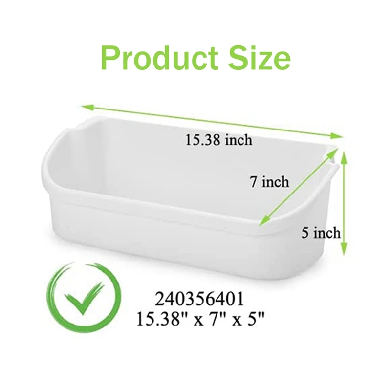 استبدال صندوق رف باب الثلاجة ، متوافق مع FRS6HR5JW0 ، FFHS2622MBMA ، FRS26RLECSR ، سلة الباب العلوي ، حاوية