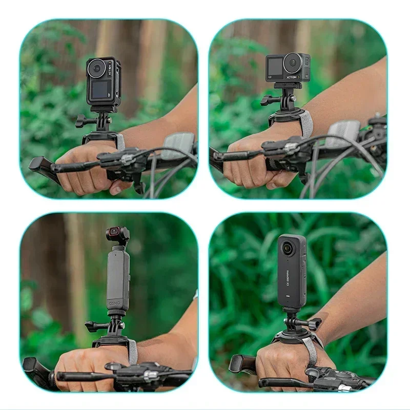 สายรัดข้อมือแบบปรับได้สําหรับ GoPro Hero 11 10 9 8 แม่เหล็กดูด Quick Release POV Band Holder Mount สําหรับ Insta360 Action 2