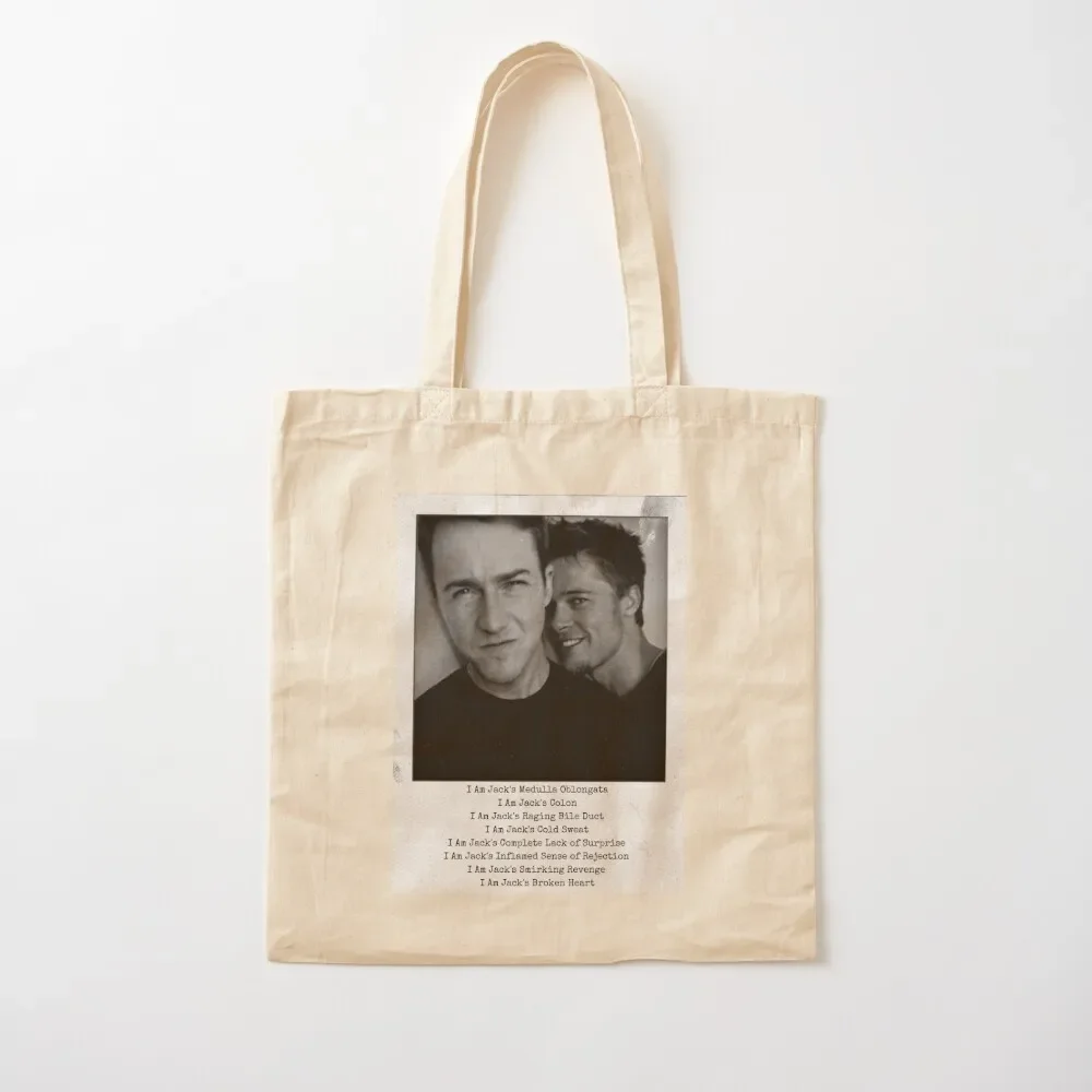 Fight Club - Narrator and Tyler Tote Bag shopper bag women canvas Handbags women tote bags men