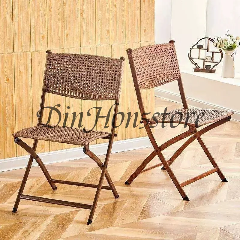 Synthetic Wood Folding Dining Chairs Outdoor Portable Modern Bedroom Kitchen Chairs Cadeiras De Jantar Dining Room Furniture