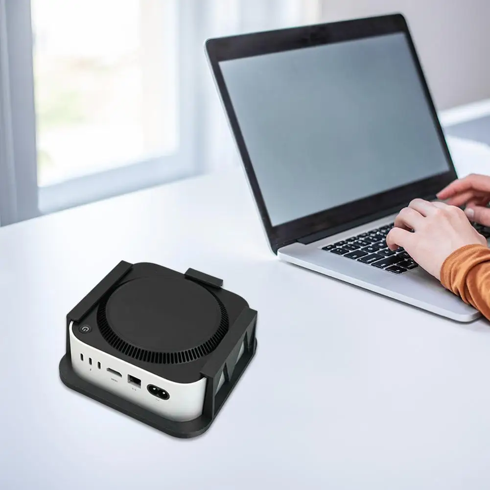 Suitable For Apple Mac Mini M4/M4 Pro Hidden Under-table Bracket Saves Space Mac Mini M4 Under-table Bracket 3D Printing