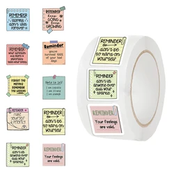 500Pcs Reminder Stickers Rolls Motivational Phrases Stickers Roll-Perfect for Children's Reward Encourage Laser Stickers