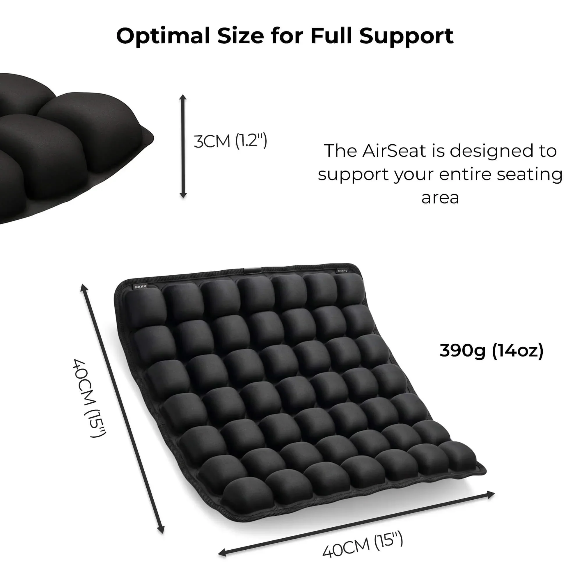 Press-Type Inflatable Seat Cushion with 49 Air Pocket BreathableDesign,Suitable for Travel and Office Use,Comes withManualAir