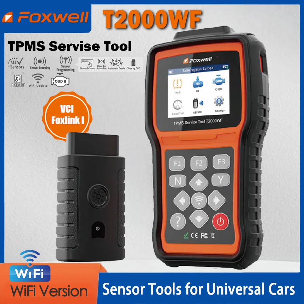 FOXWELL T2000 WF TPMS Diagnostic Tool for Car Tire Pressure Monitor System Programming Diagnosis Sensors Program PK T2000 pro