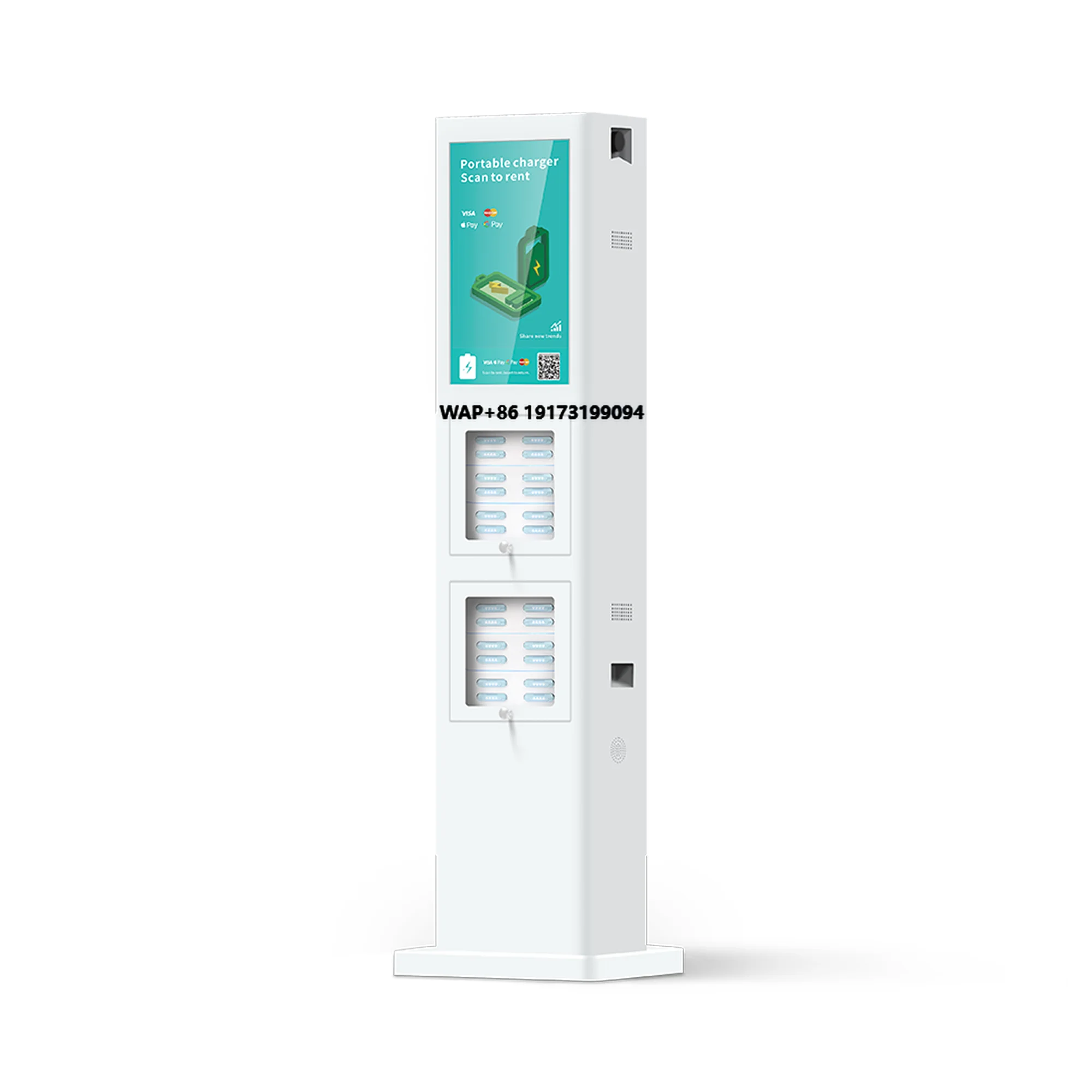 24 Slots Waterproof Rental Station Powerbank Charging Dock Vending Machine 5000mah Rentable Power Bank Screen Shared Holder