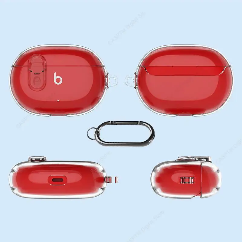 Funda transparente para Beats Studio Buds Plus, Funda para Beats Studio Buds + Clear Lock Coque Studio Buds Plus, Funda para auriculares