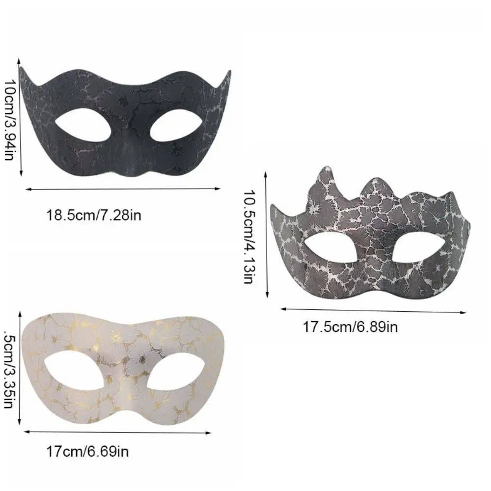 Creative Plastic Halloween Masks Reusable Durable Jazz Mask Gold Venetian Masquerade Half Face Mask Carnival