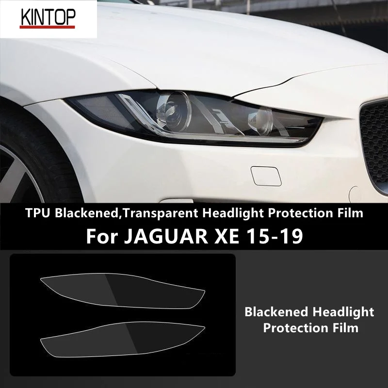 

Для JAGUAR XE 15-19 черненый ТПУ, прозрачная защитная пленка для фар, защита фар, модификация пленки