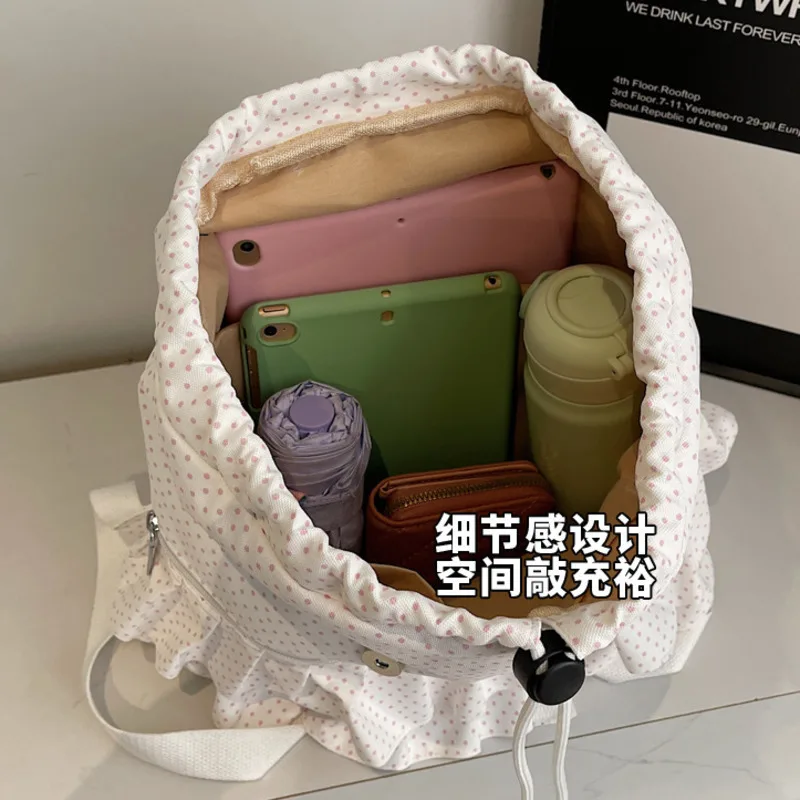 حقيبة ظهر مخططة بنمط بريبي الياباني ذات سعة عالية ومتعددة الاستخدامات حقيبة كتب برباط حقيبة مدرسية كاجوال للطلاب حقيبة ظهر نسائية #5