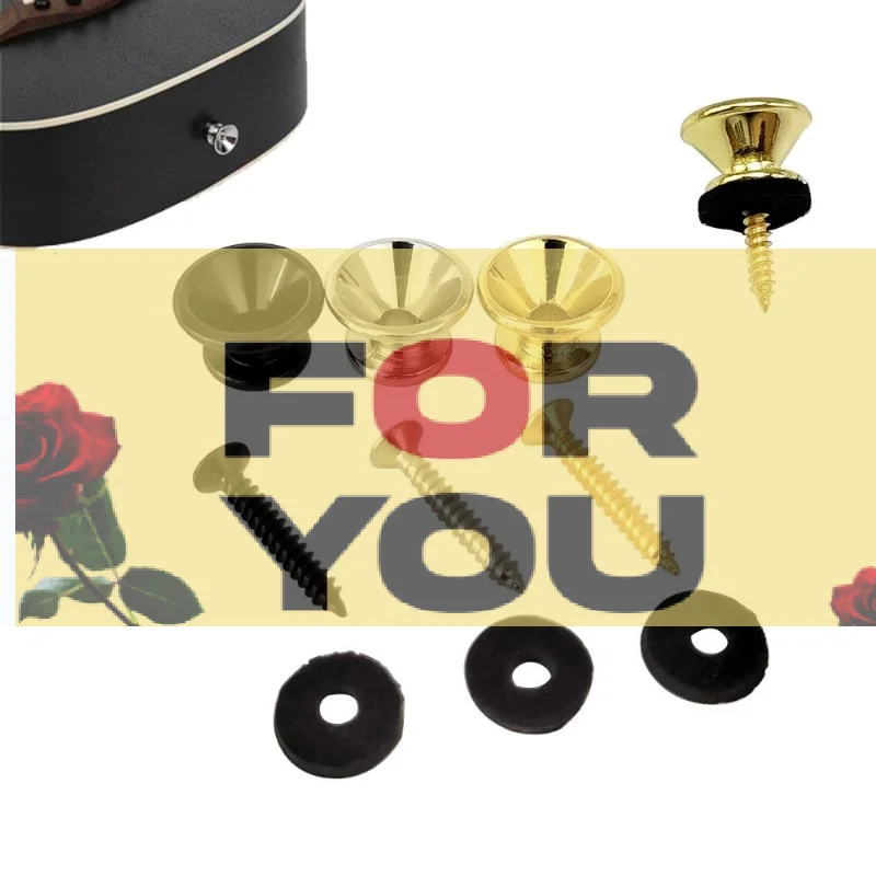 【OD】2Pcs Guitar Accessories Multi Color Metal Guitar Button Electric Bass Strap Locking Pegs Metal End Ukulele Buckle Lock Pins