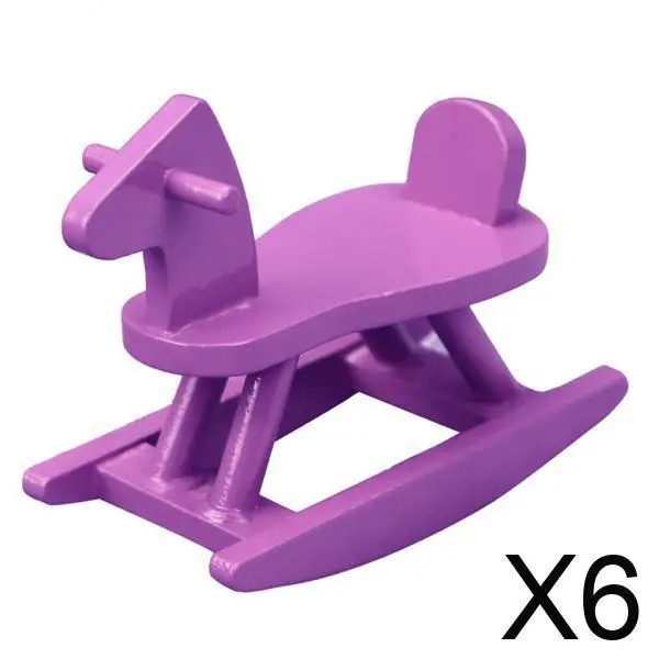 

Миниатюрная мебель для кукольного домика в масштабе 1:12: кресло-качалка из дерева для детской комнаты, декор для детских сценок