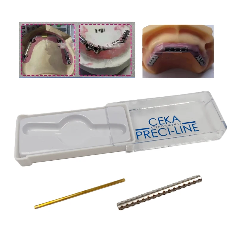 1Set Adjustable Dental Implant Fittings U-Shaped Preci-Line Bar for Acrylic Fixation Rider Stainless Steel Precision Accessories