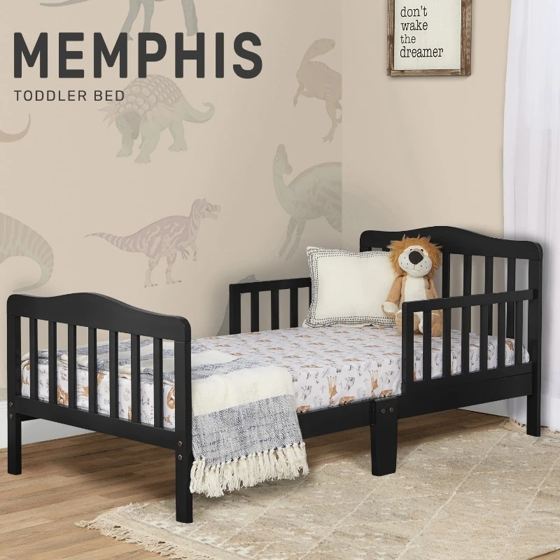 Letto per bambini dal design classico, nero