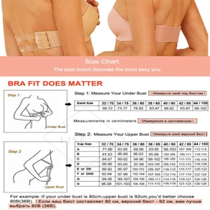 FINETOO Kapatma Ön, Seksi Push Up Sütyen Kadın Görünmez Sütyen İç Çamaşırı İç Çamaşırı Kadınlar İçin Bralette Sütyen Straplez, Dikişsiz 6 Büyük satış-yastıklı sütyen-no. 2