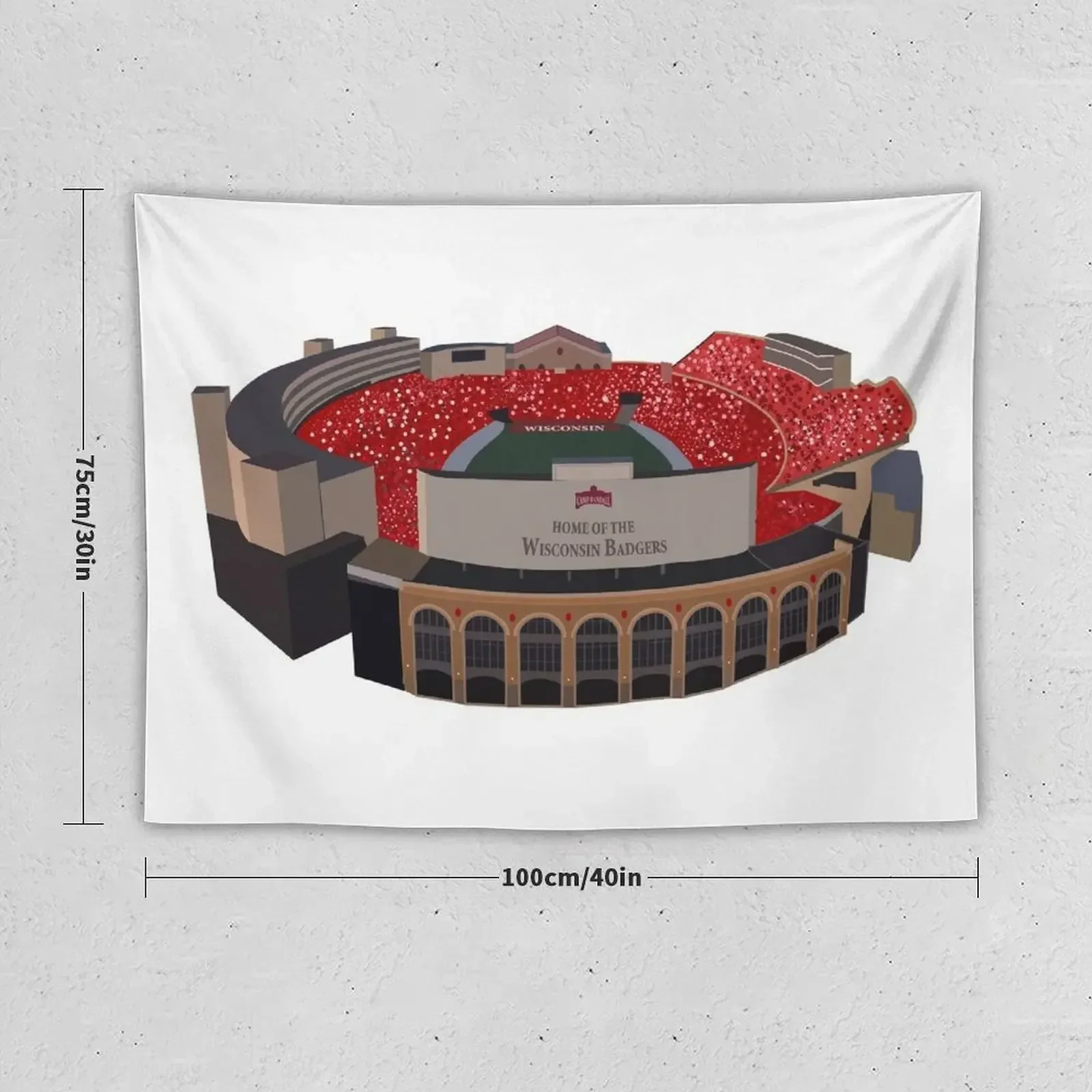 Camp Randall Tapestry Home Decorations Room Decor Korean Style Room Decorator Room Decore Aesthetic Tapestry