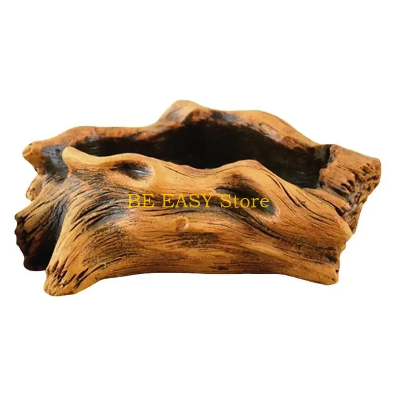 

E28F Винтажный цементный плантатор с дизайном корней деревьев для суккулентов и сада бонсай